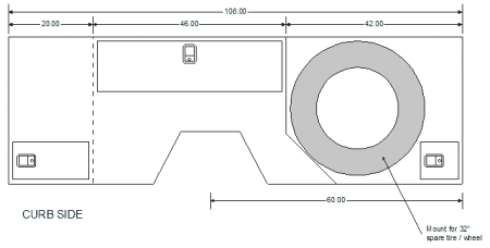 My vision of the spare tire outside the body