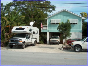 Our camper at Eric & Jeanette's new house